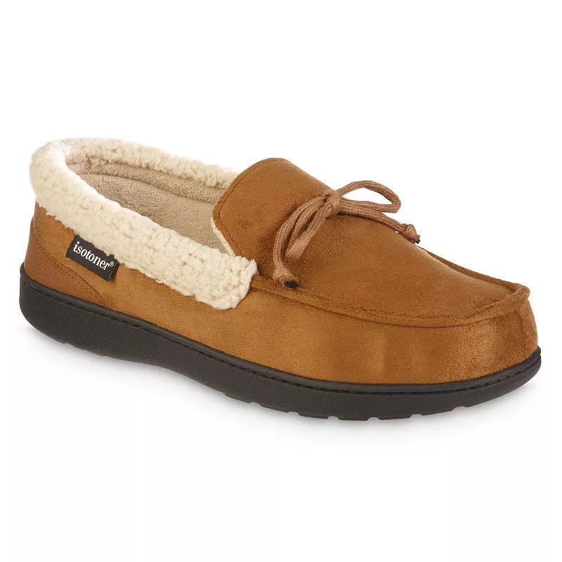 isotoner Gel Infused Memory Foam Vincent Men's Moccasin Slippers, Size: XS, Loden Product Image