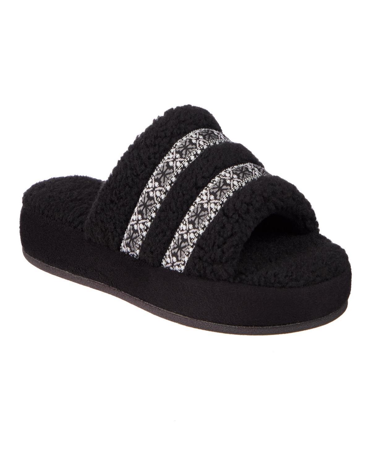 isotoner Clara Memory Foam Women's Slide Slippers, Size: Medium, Black Product Image