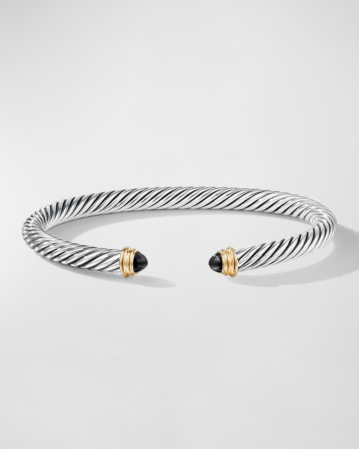 David Yurman Cable Classics Bracelet with Blue Topaz and Gold Product Image