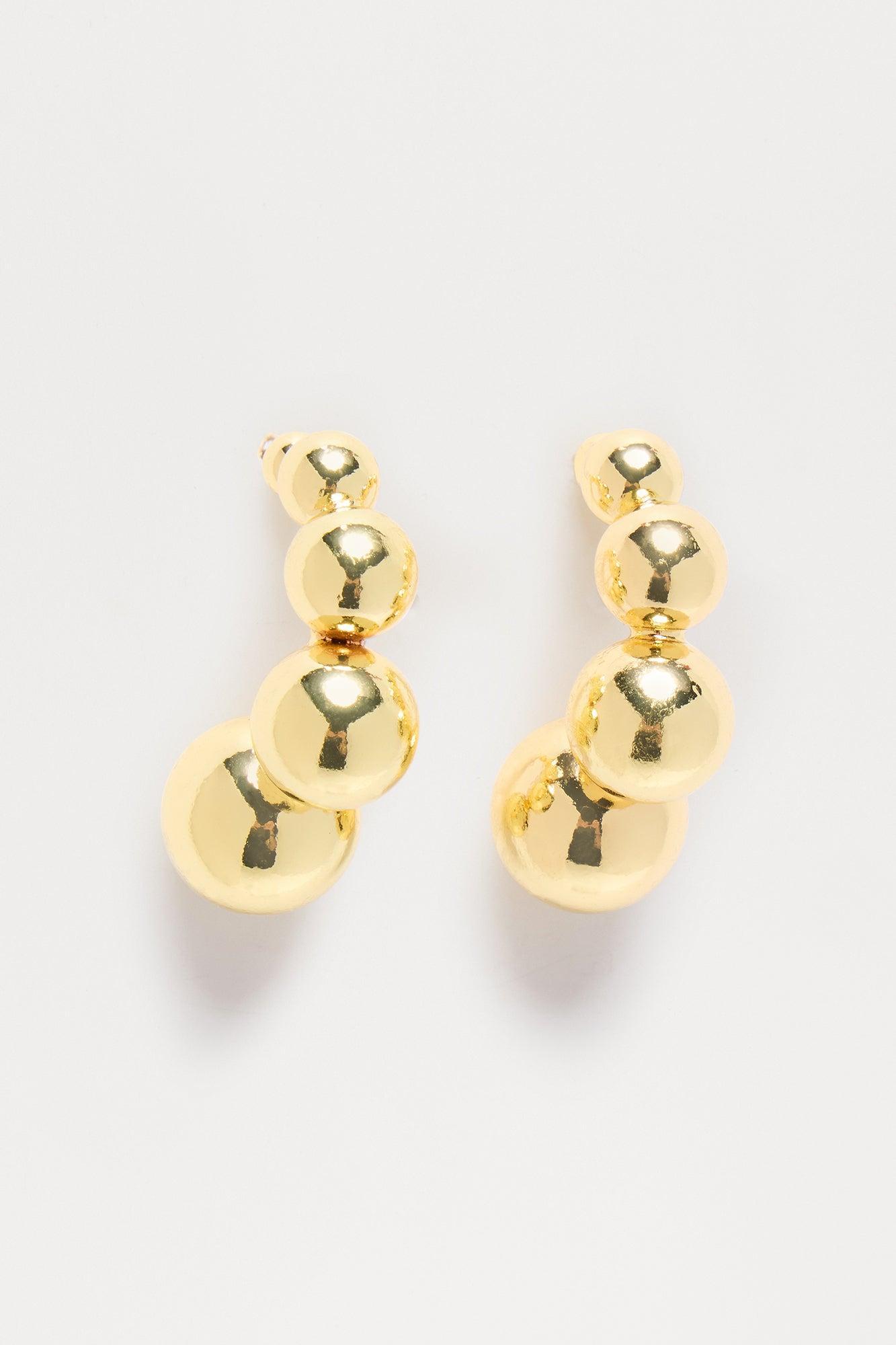 In My Atmosphere Hoop Earrings - Gold Product Image