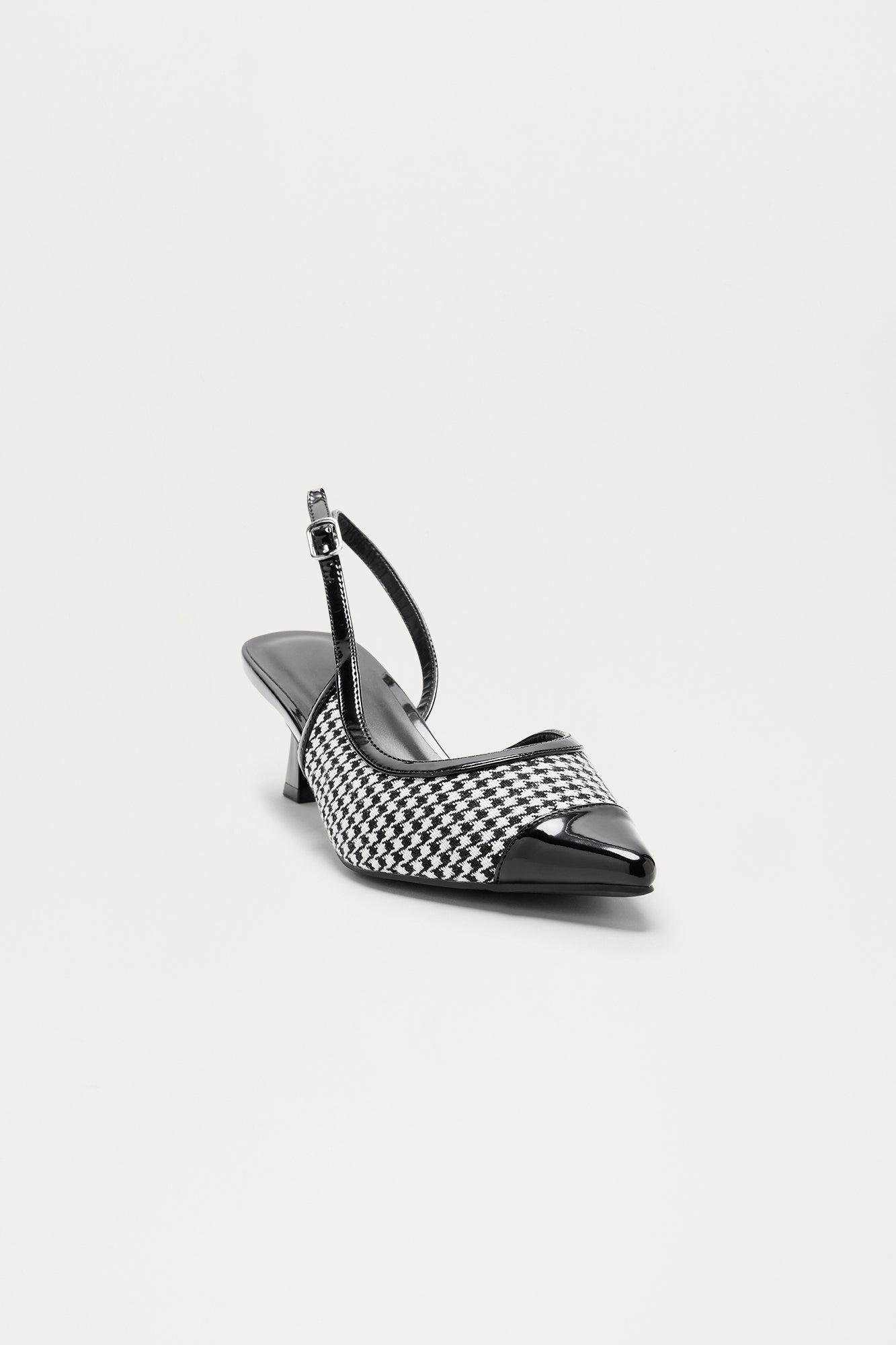 Sohan Slingback Pumps - Black/White Product Image