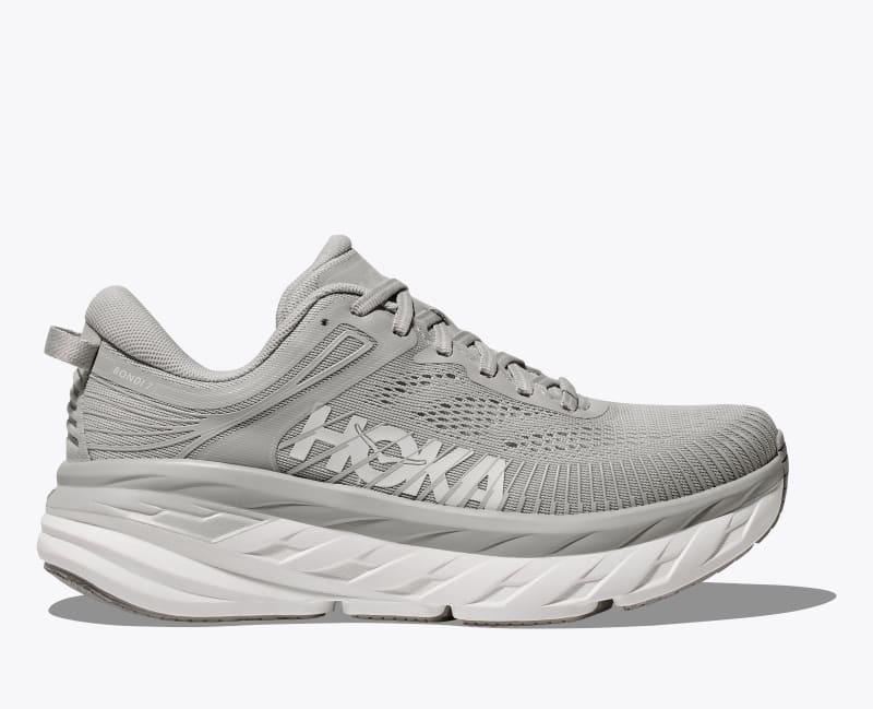 HOKA Women's Bondi 7 Shoes in White/White, Size 9.5 W Product Image