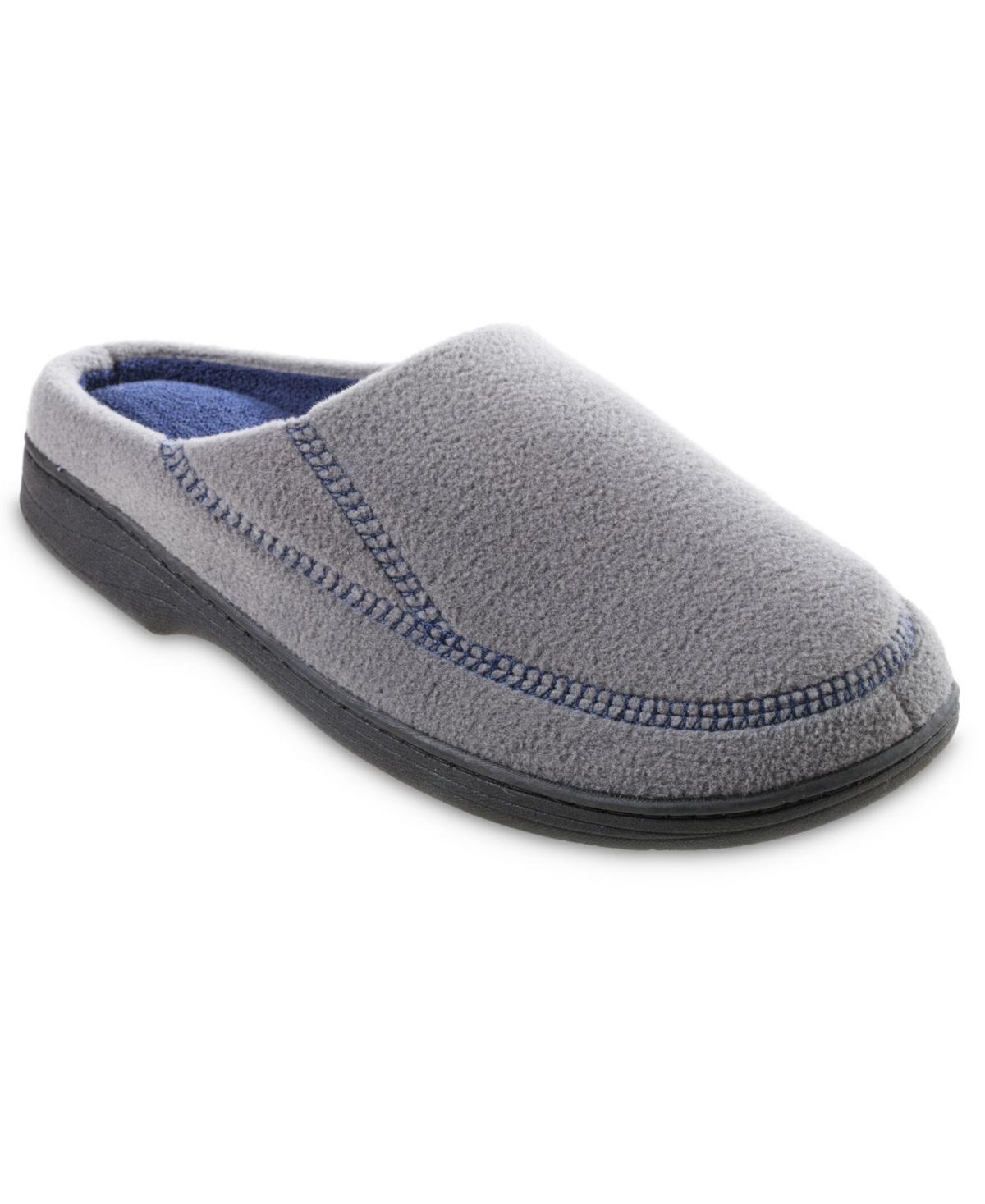 isotoner Recycled Fleece Roman Hoodback Men's Slippers, Size: XXL, Grey Product Image