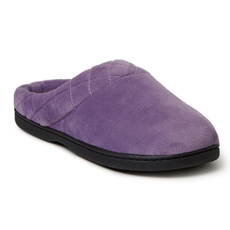 Dearfoams Darcy Velour Women's Clog Slippers, Size: Small, Dark Purple Product Image