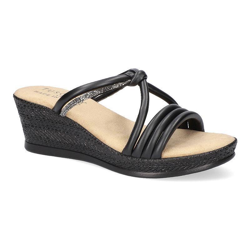 Easy Street Elvera Tuscany Women's Wedge Sandals, Size: 7.5, Silver Product Image