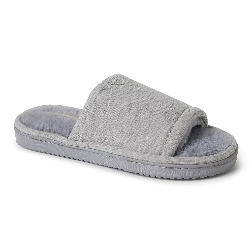 Dearfoams Demi-Rib Knit Women's Slide Slippers, Size: Large, Pale Pink Product Image