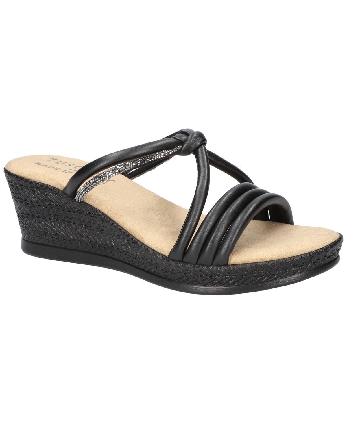 Easy Street Elvera Tuscany Women's Wedge Sandals, Size: 7.5, Silver Product Image