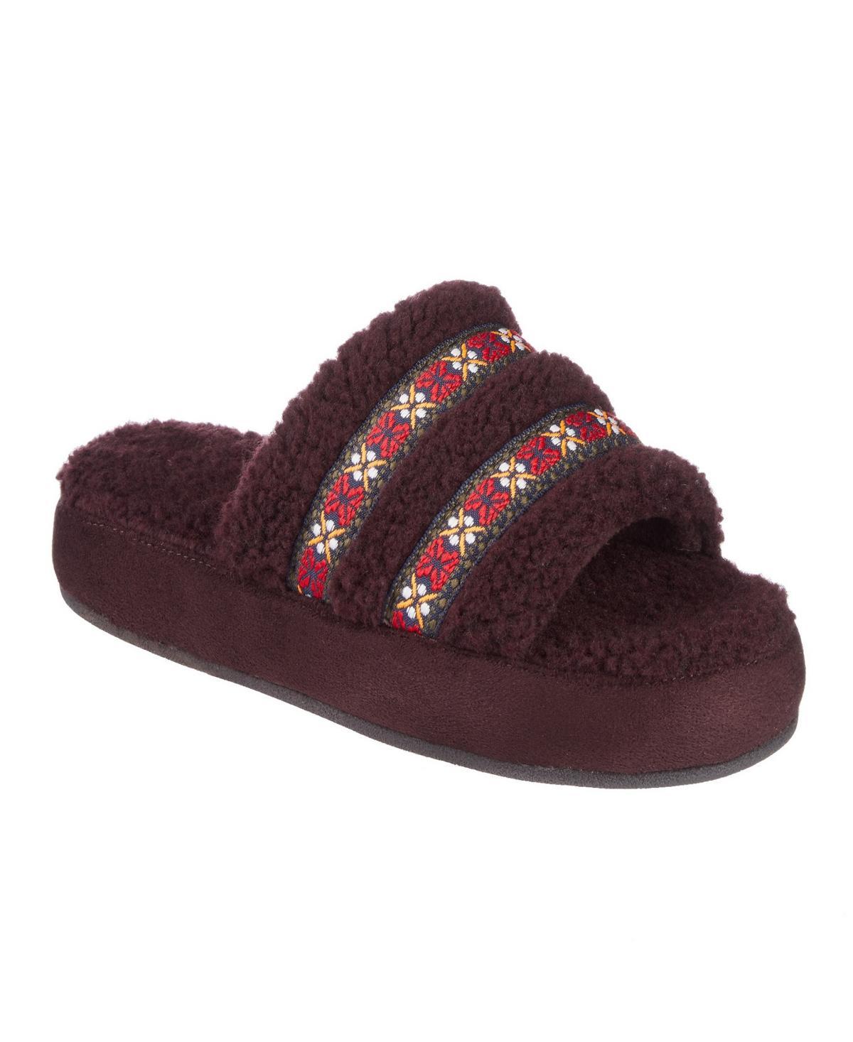 isotoner Clara Memory Foam Women's Slide Slippers, Size: Medium, White Product Image