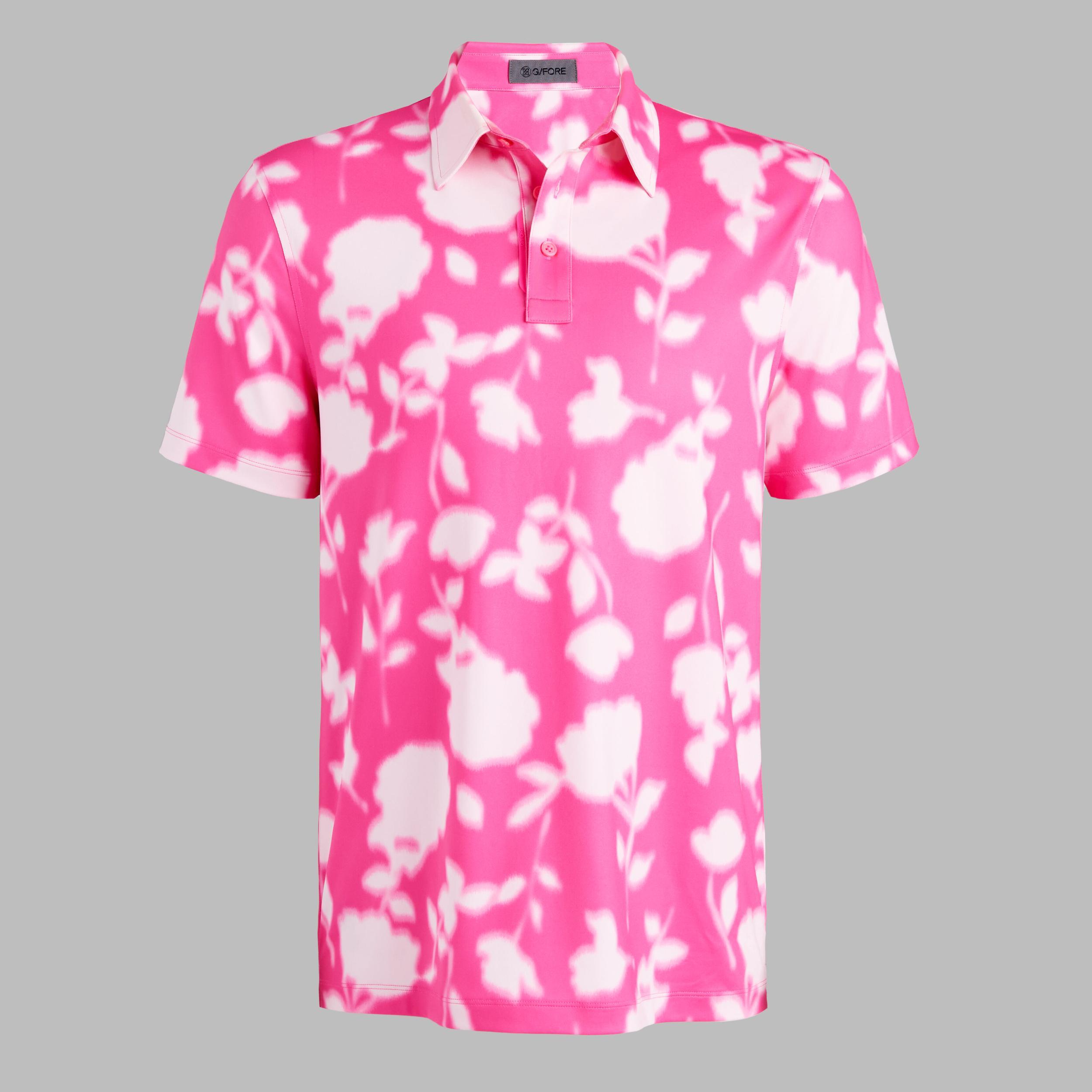 BLUR FLORAL TECH JERSEY POLO Product Image