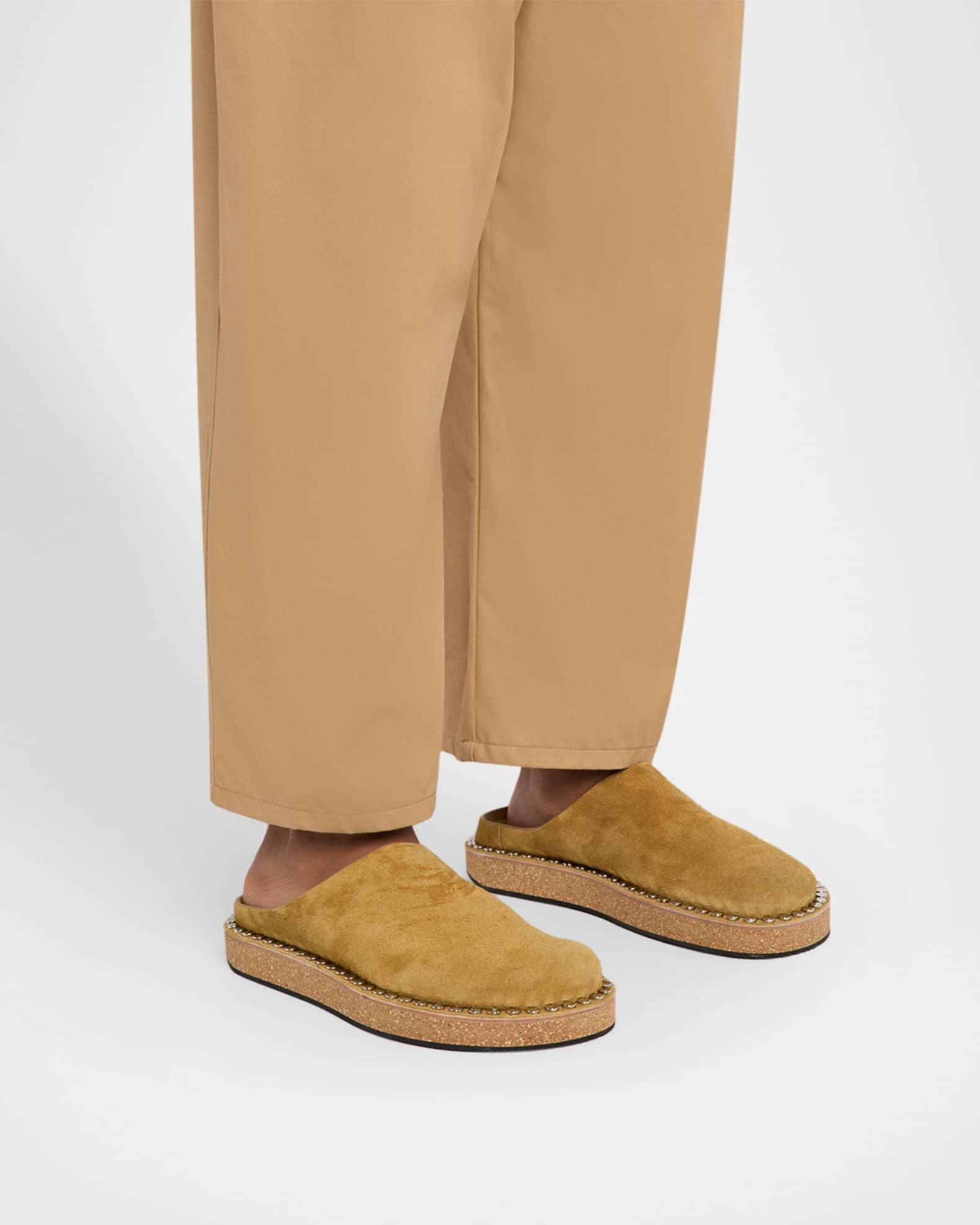 Men's Rivet Calfskin Suede Mules Product Image