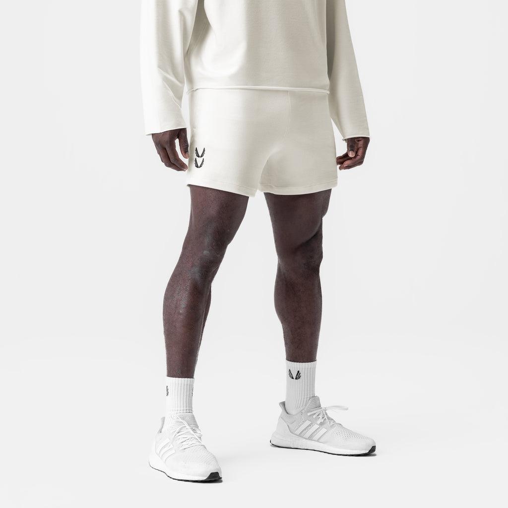 0954. Waffle Knit Sweat Short - Cream Product Image