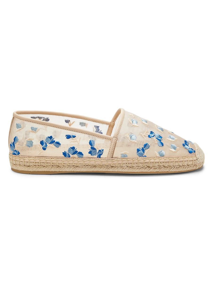 Womens BareItAll Floral-Embroidered Mesh Espadrilles Product Image