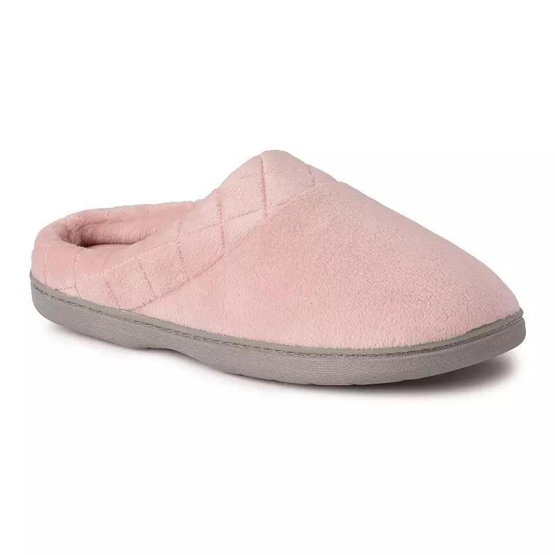 Dearfoams Darcy Velour Women's Clog Slippers, Size: XL Wide, Sleet Product Image
