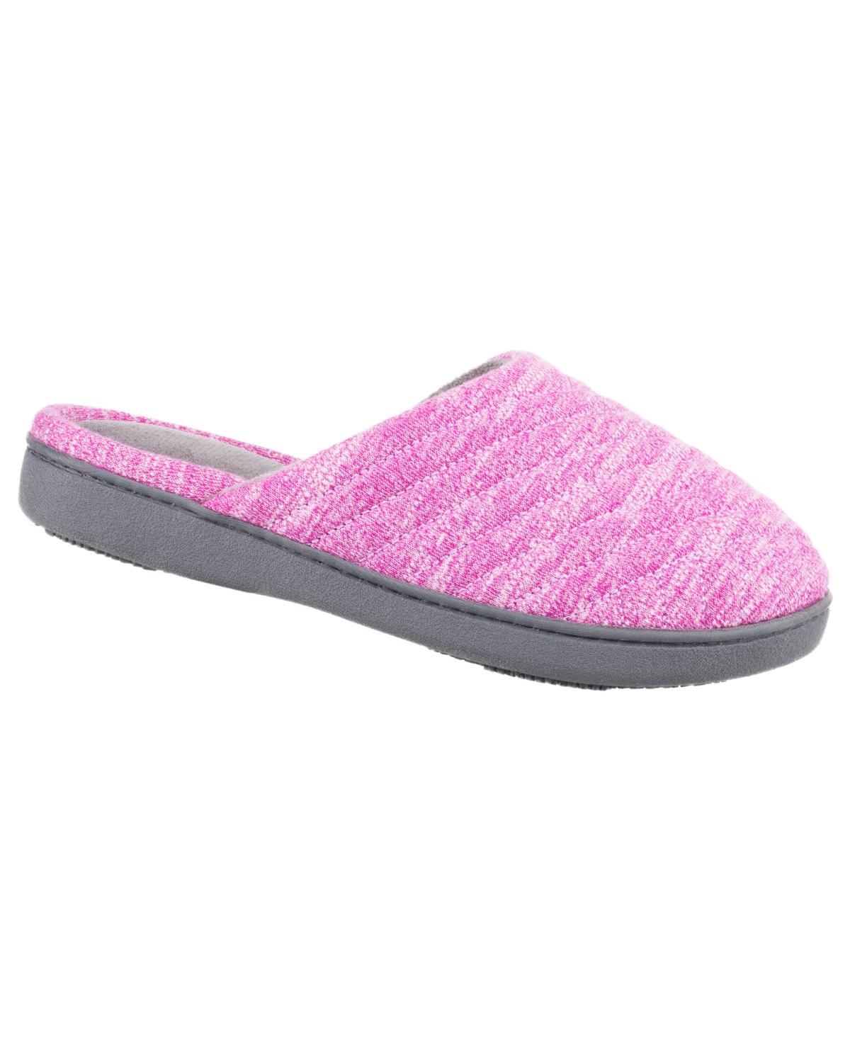 isotoner Andrea Space Knit Womens Clog Slippers Purple Product Image