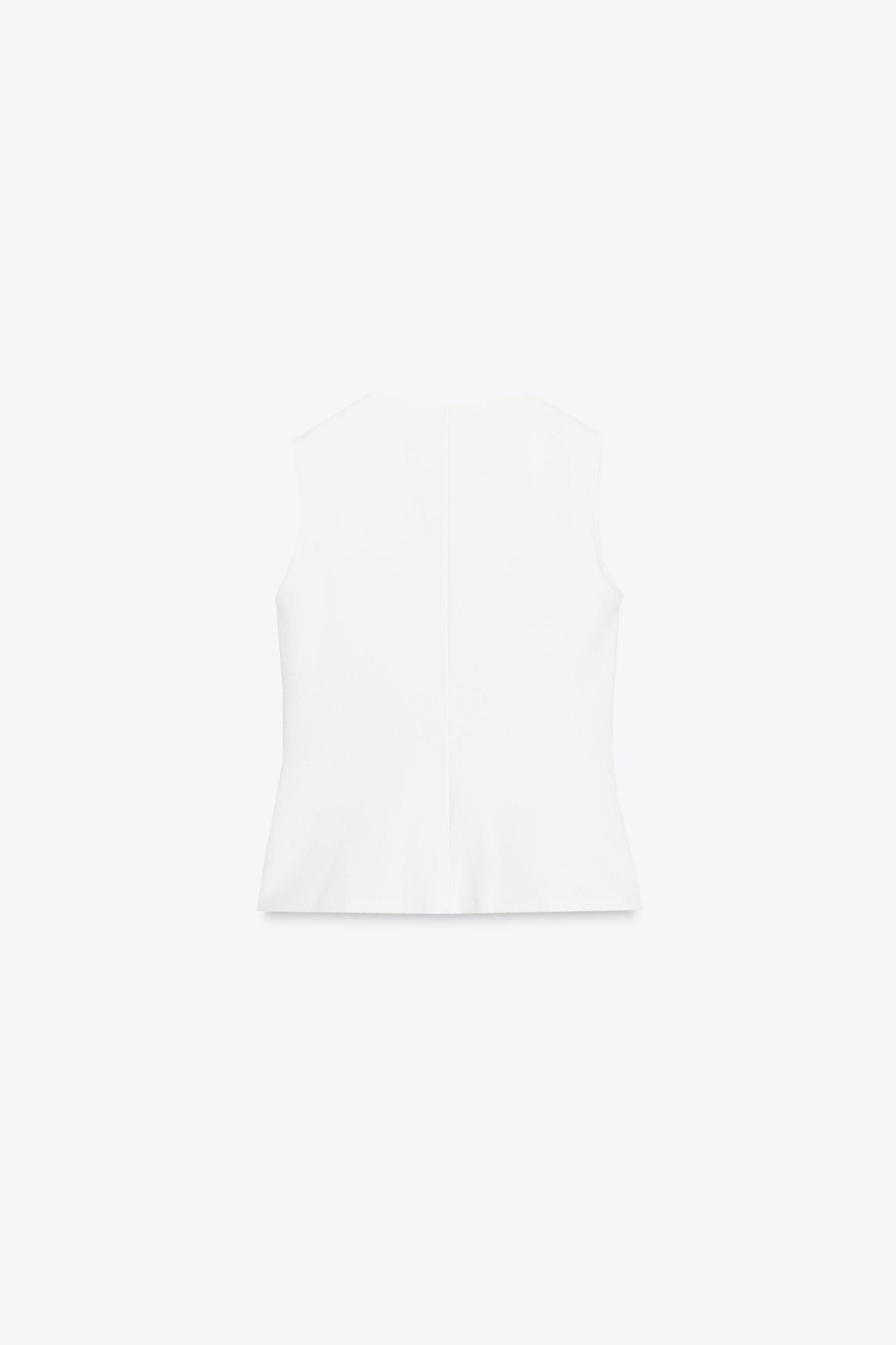 TWILL BUTTONED VEST Product Image