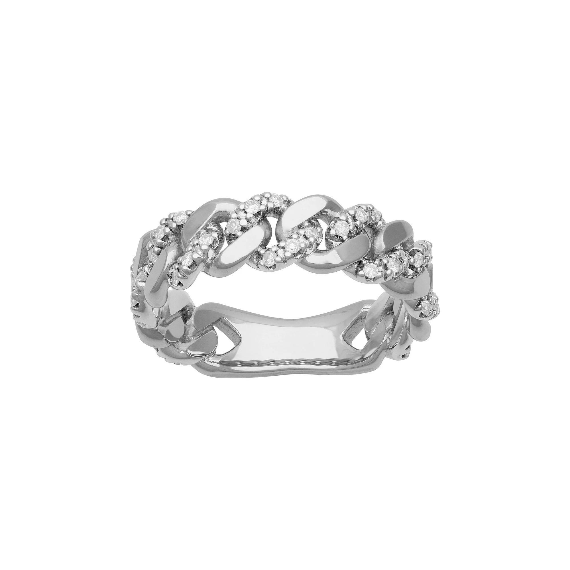 AXL 10k Gold 1/4 Carat T.W. Diamond Men's Link Band, Size: 10.50 Product Image