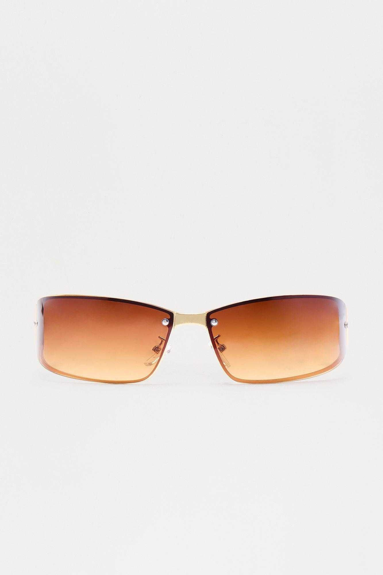 Keep Them Safe Shield Sunglasses - Black Female Product Image
