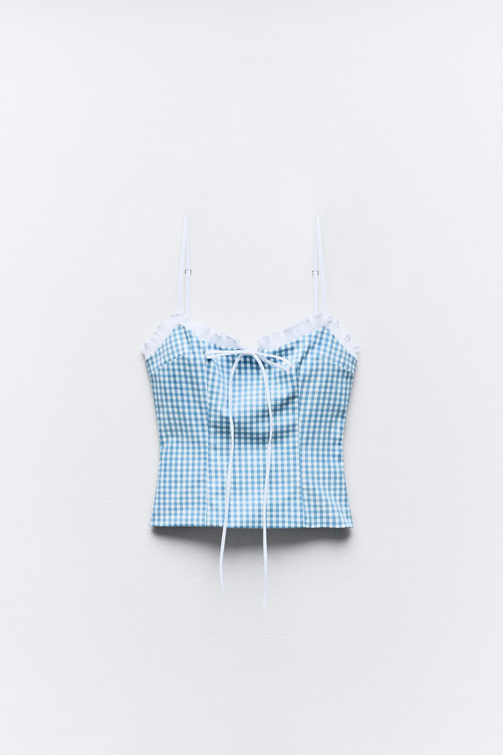 GINGHAM TOP WITH BOW Product Image