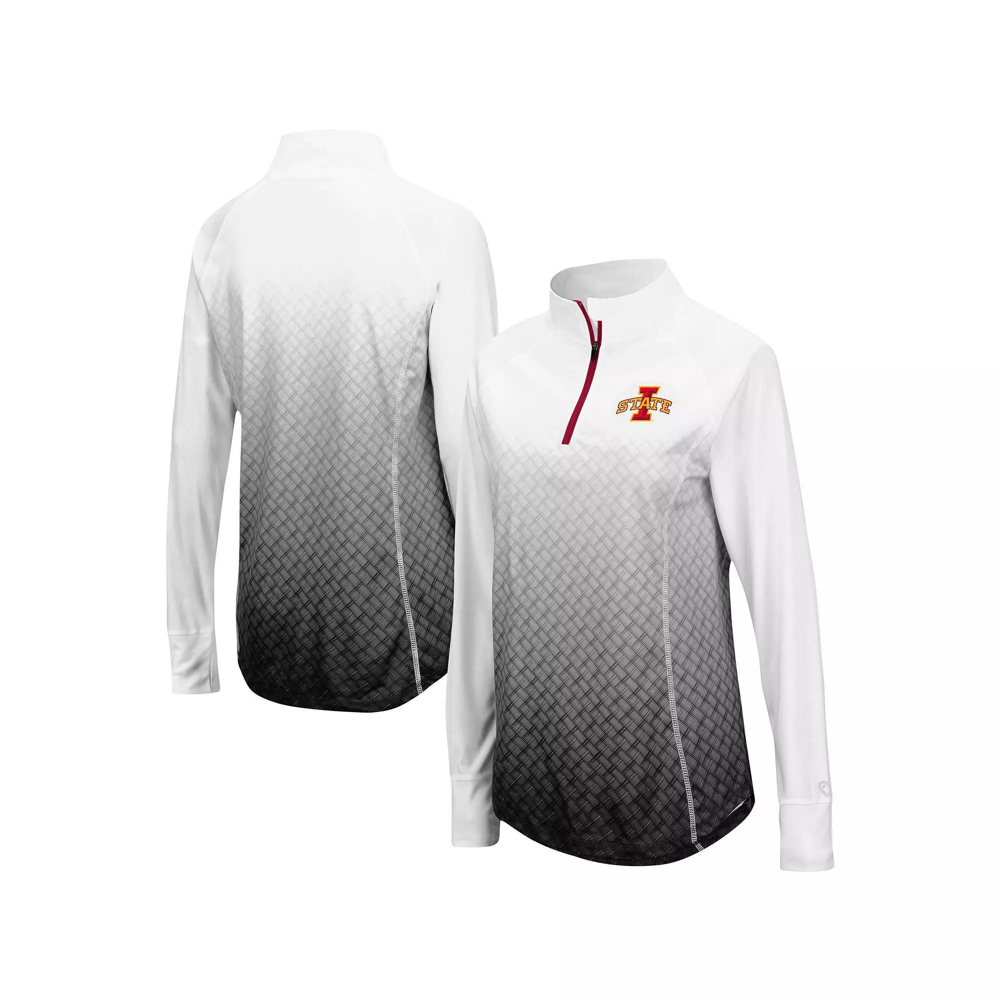 Womens Colosseum Iowa State Cyclones Magic Ombre Quarter-Zip Raglan Jacket Product Image