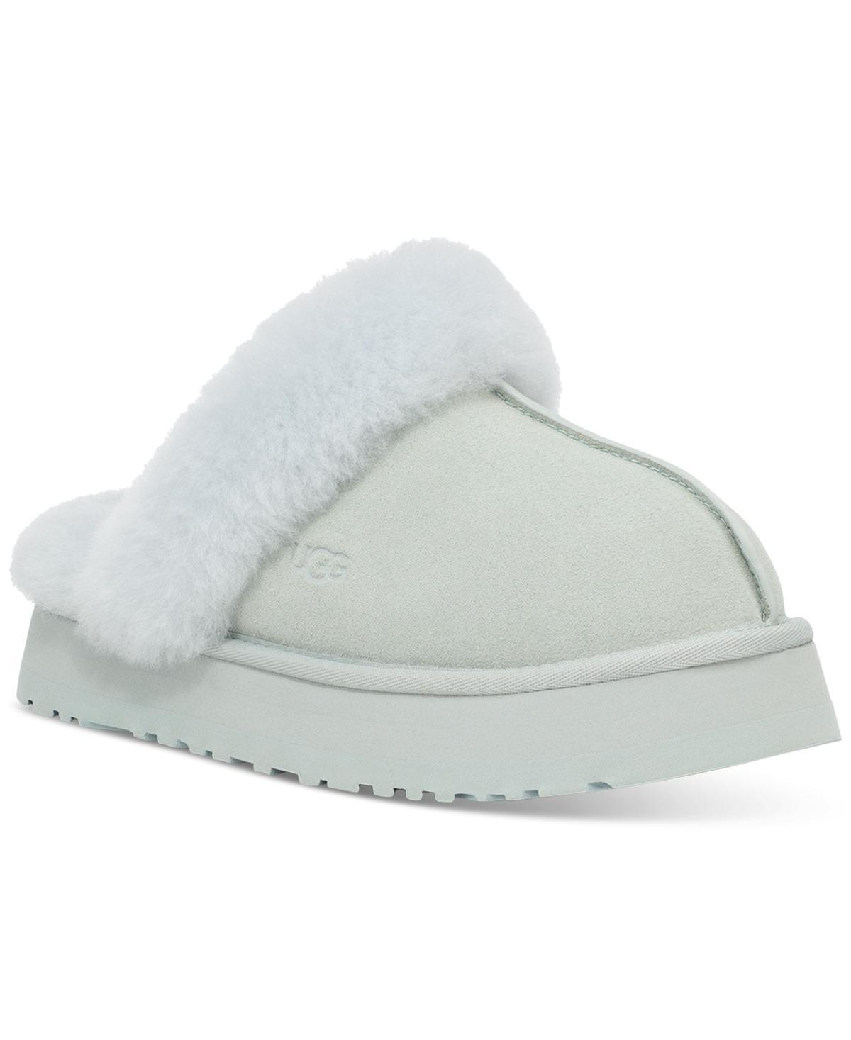 UGG Disquette Suede Fur Platform Slippers Product Image