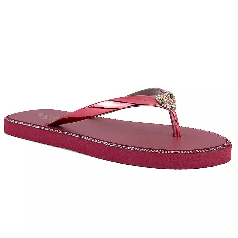 Juicy Couture Selfless Women's Thong Flip-Flop Sandals, Size: 10, Red Product Image