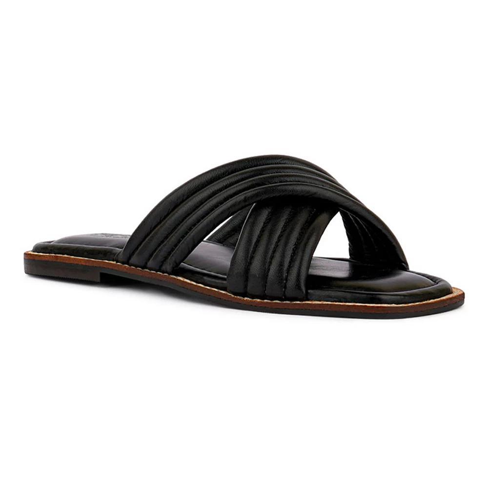 Rag & Co Eura Women's Leather Slide Sandals, Size: 5, Black Product Image
