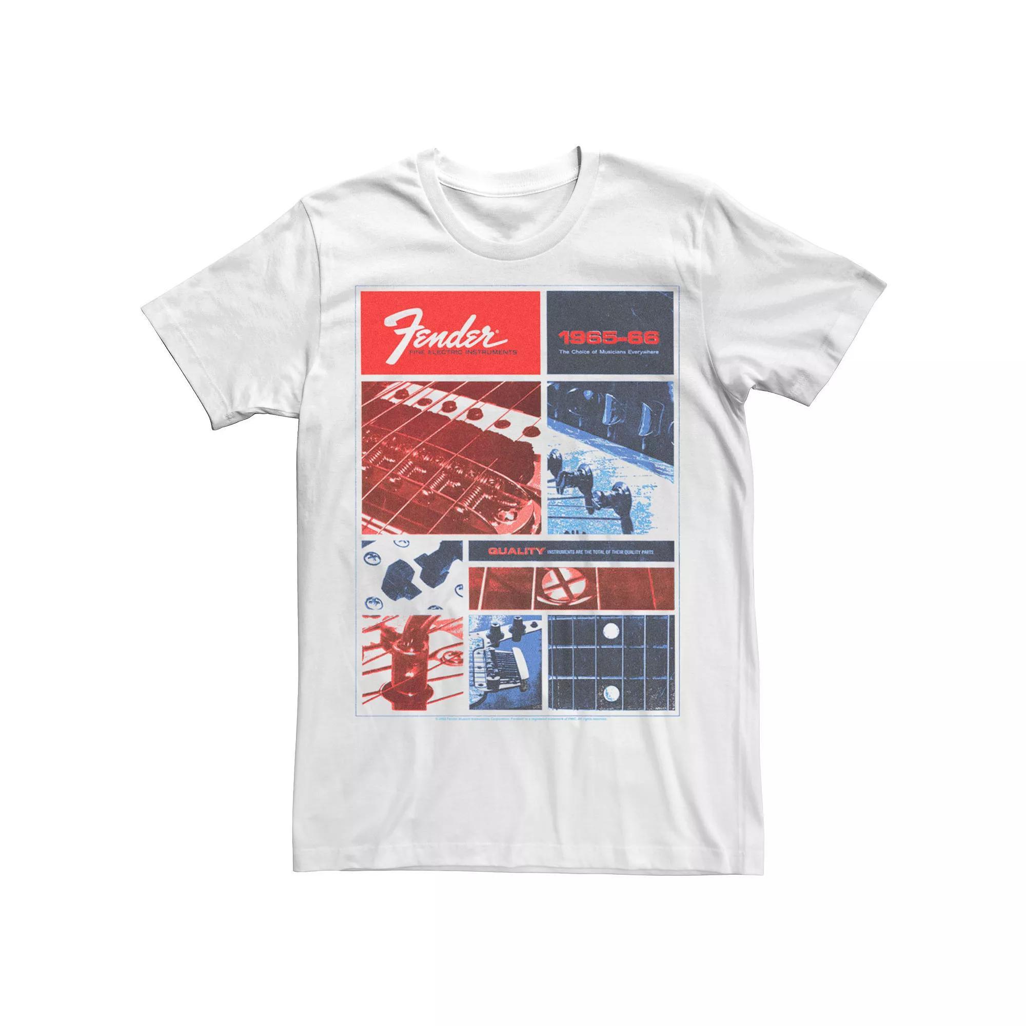 Men's Fender Red White And Blue Vintage Ad Graphic Tee, Size: Small Product Image