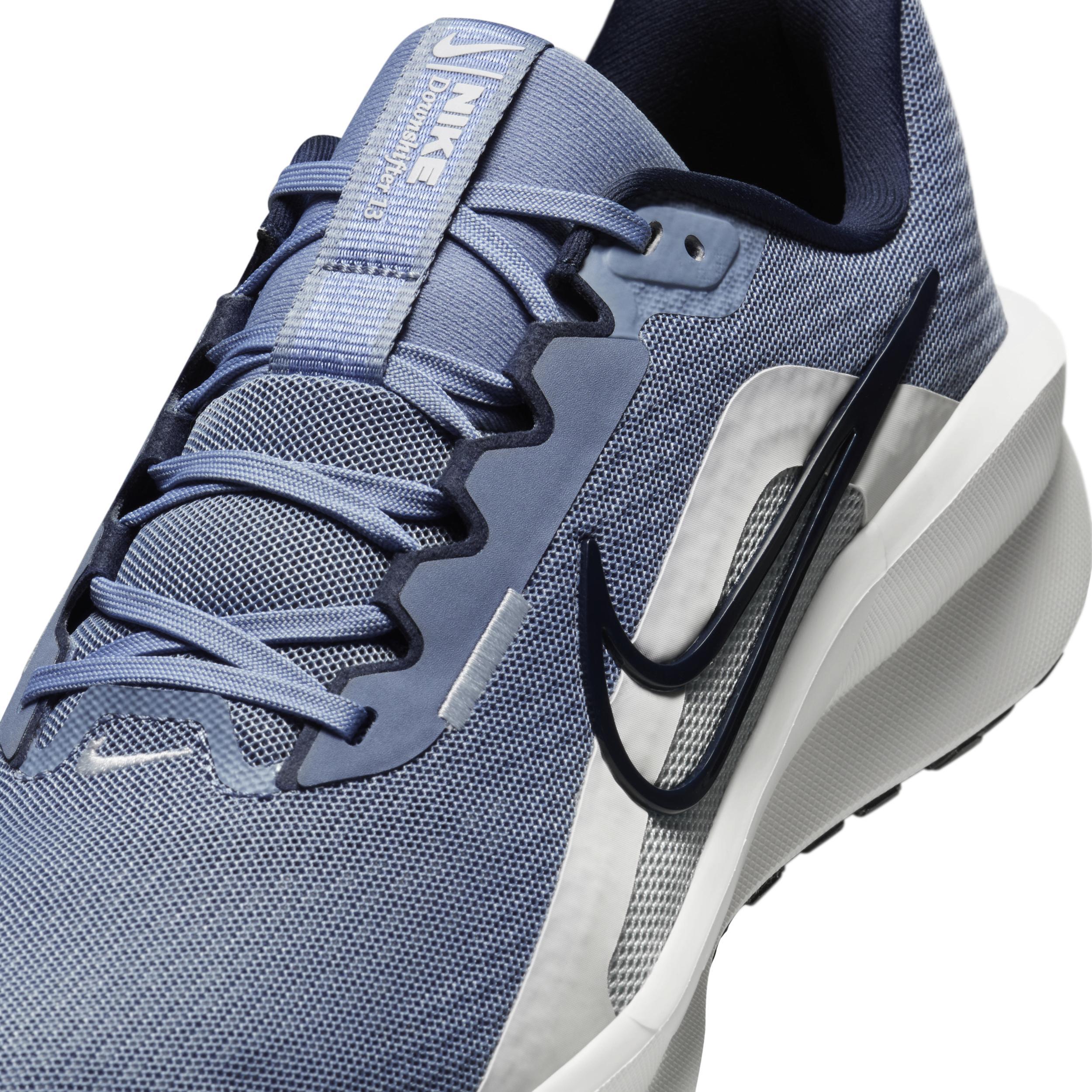 Nike Downshifter 13 Men's Road Running Shoes, Size: 15, White Grey Silver Product Image