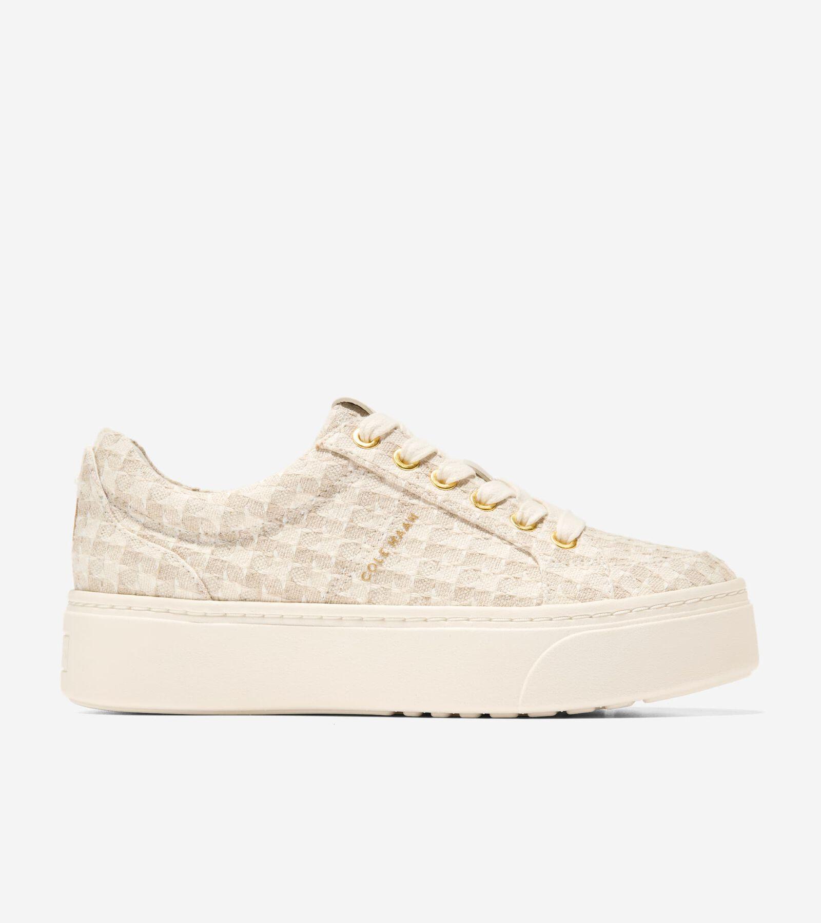 Cole Haan Womens GrandPr Max Platform Sneaker - White Size 8.5 Product Image