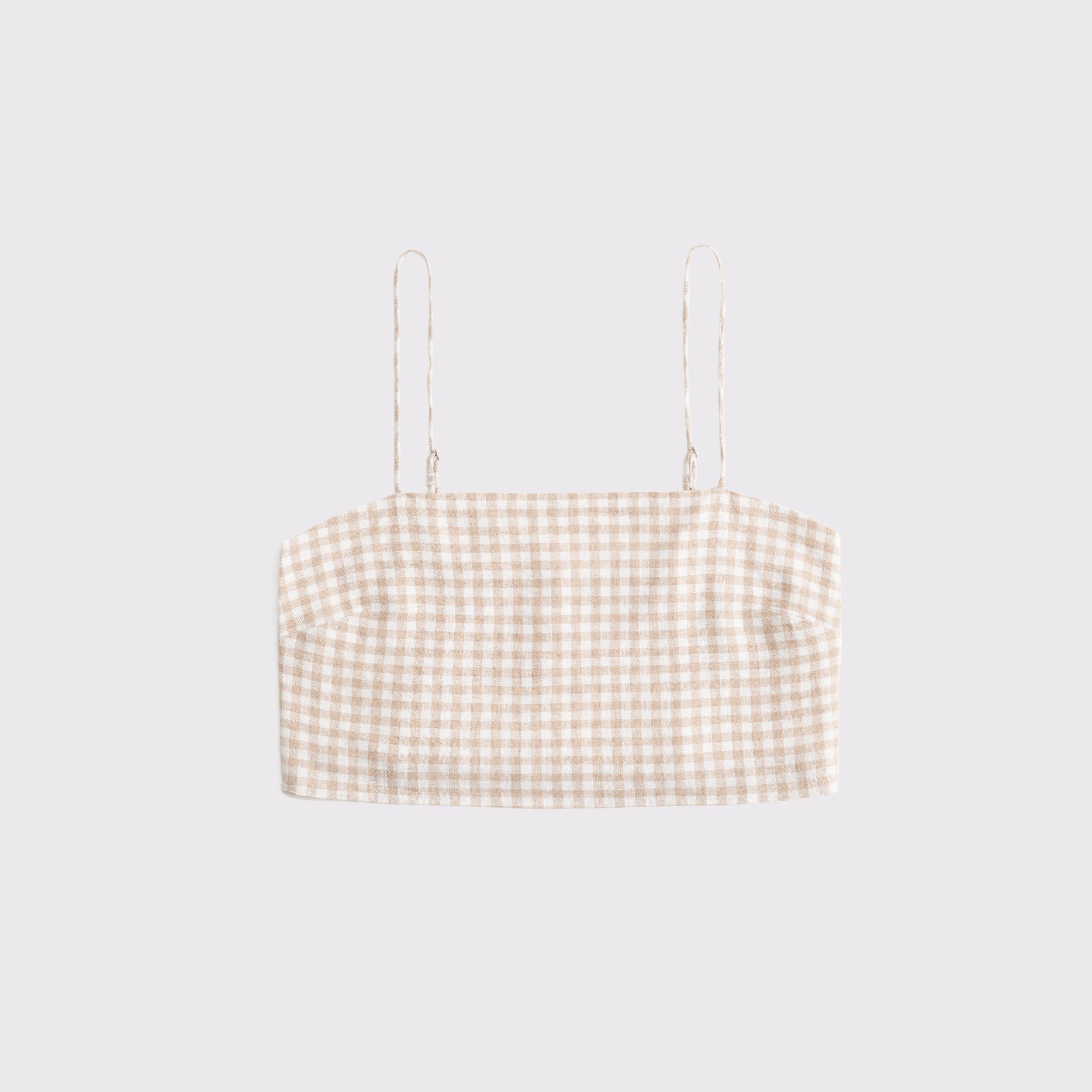 Cropped Linen-Blend Cami Product Image