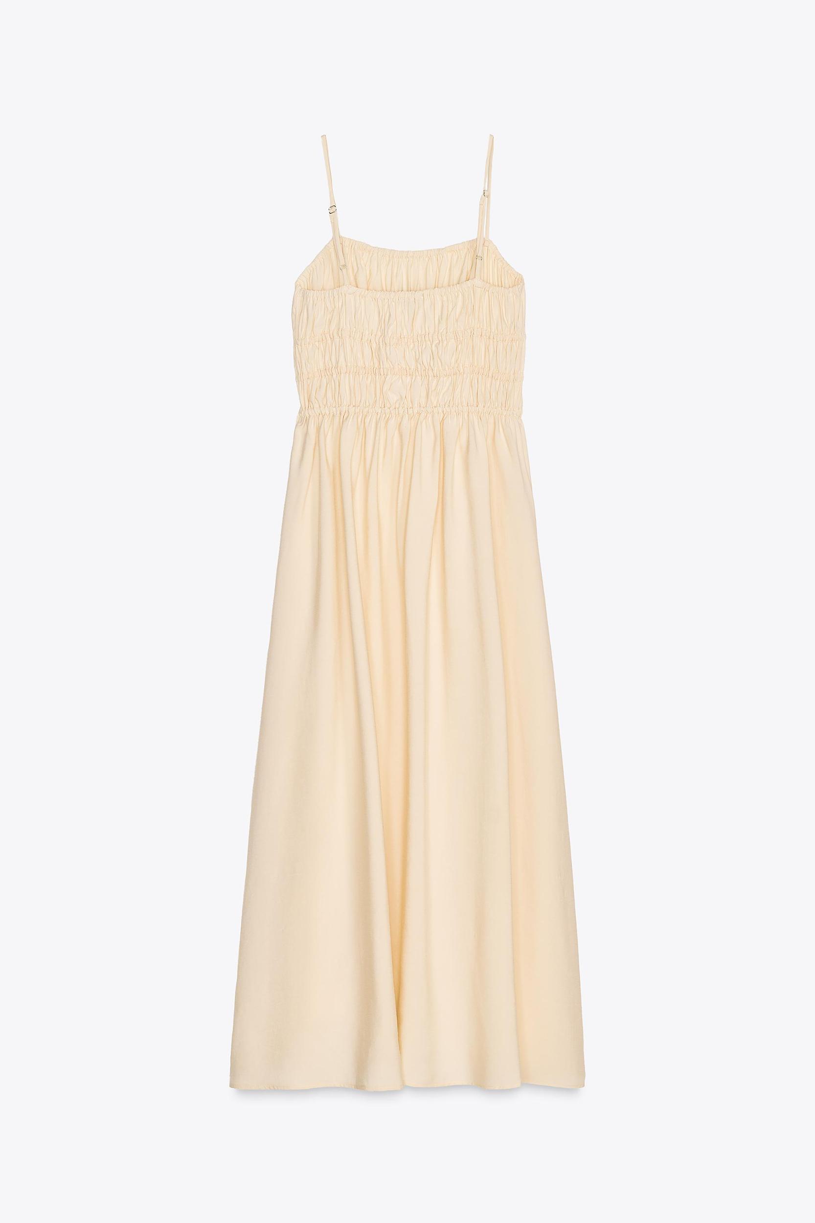 FLOWY ELASTIC MIDI DRESS Product Image