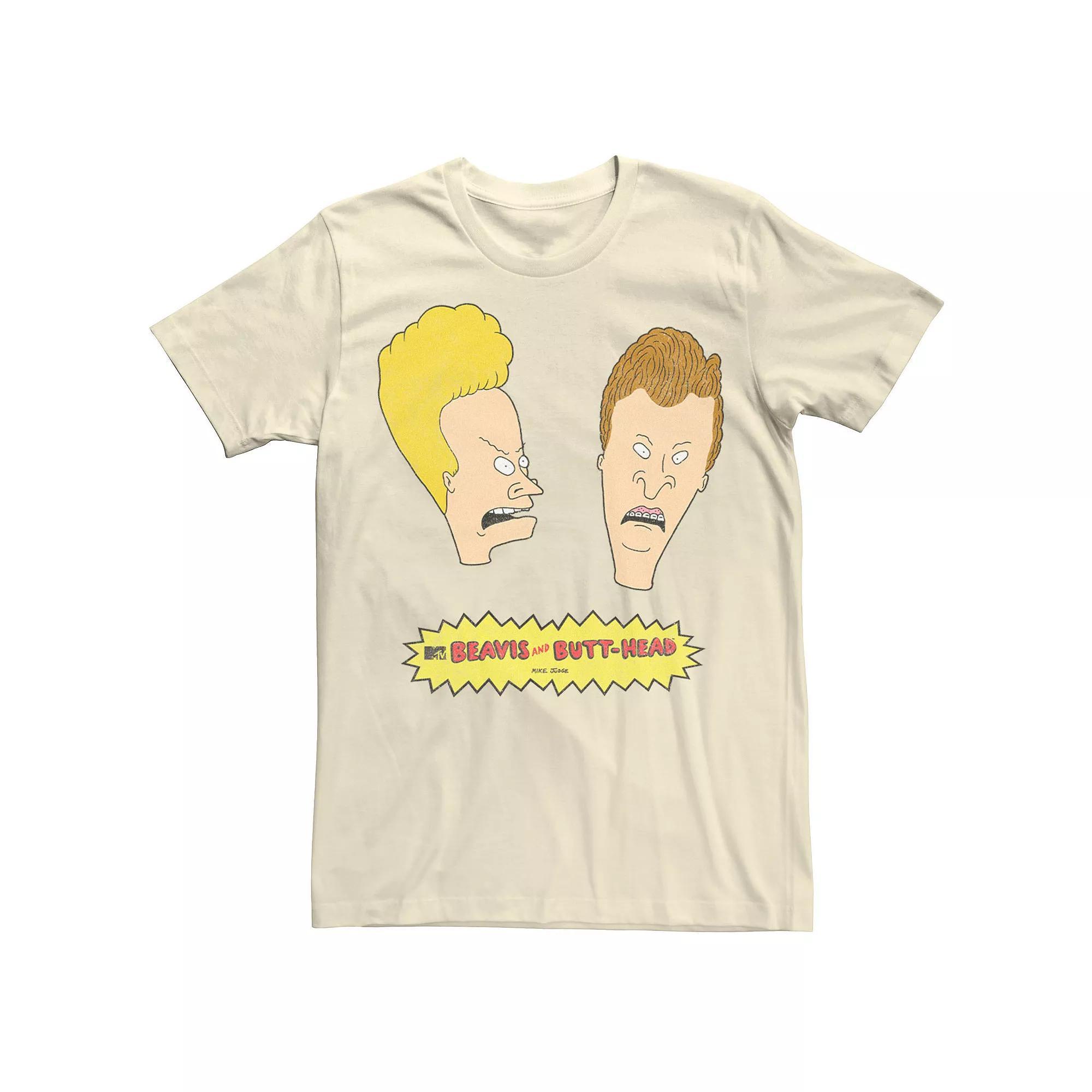 Mens Beavis And Butthead Large Faces Portrait Tee Product Image