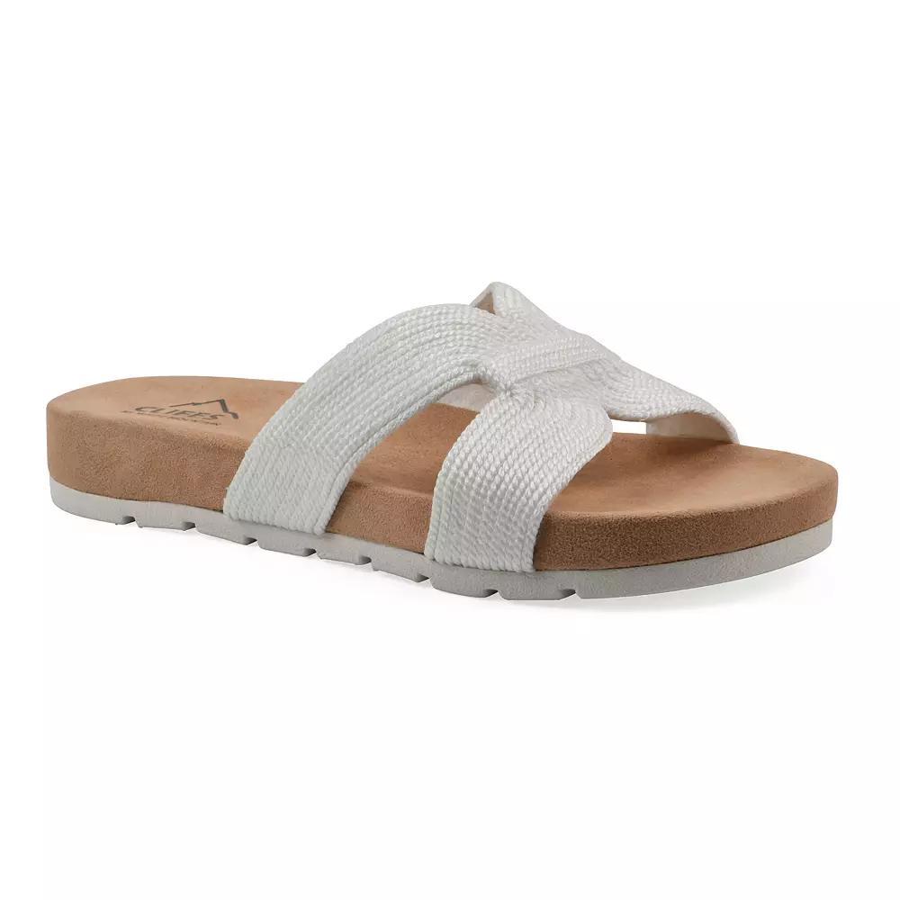 Cliffs by White Mountain Tindra Women's Slide Sandals, Size: 8, White Raffia Product Image