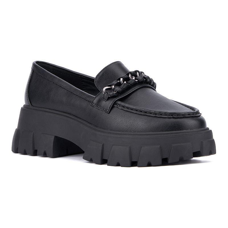 Women's Fashion to Figure Jazelle Wide Width Loafers, Size: 7 Wide, Black Product Image