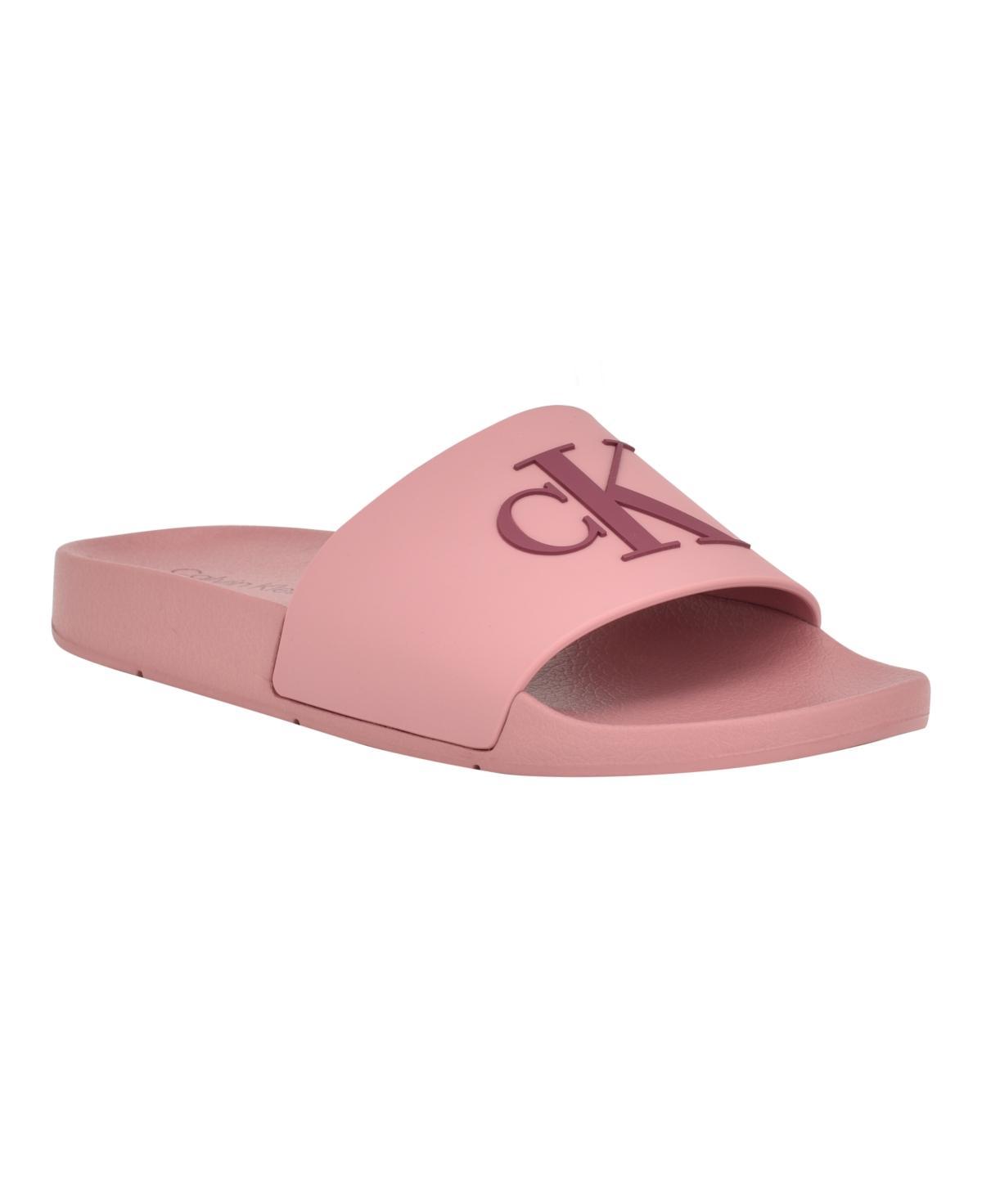 Calvin Klein Women's Women's Arin Slide - White - 7 Product Image
