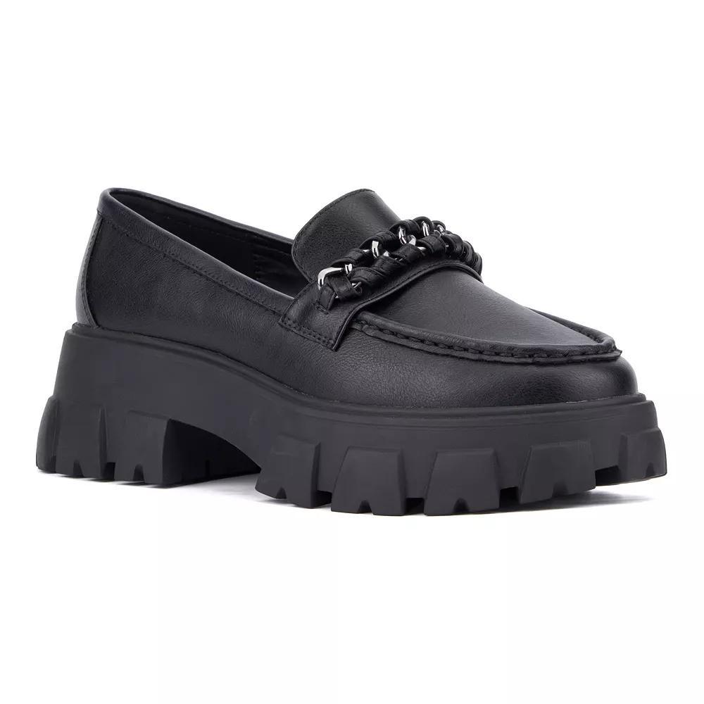Women's Fashion to Figure Jazelle Wide Width Loafers, Size: 7 Wide, Black Product Image