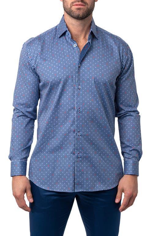 Mens Fibonacci Floating Skull Sport Shirt Product Image