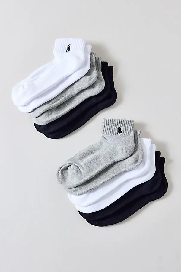 Polo Ralph Lauren Cushion Quarter Crew Sock 6-Pack Womens at Urban Outfitters Product Image