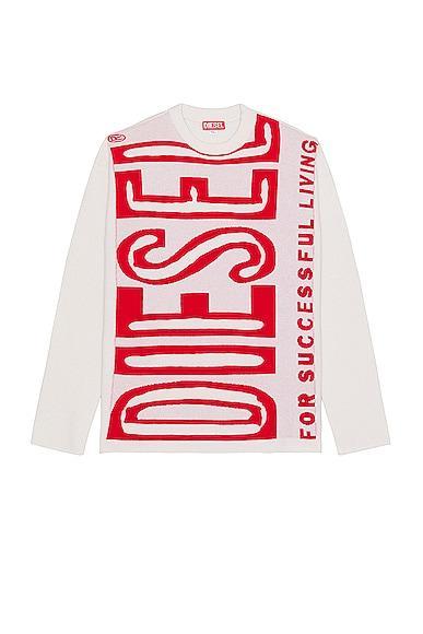 Diesel Floyd Sweater in White Product Image