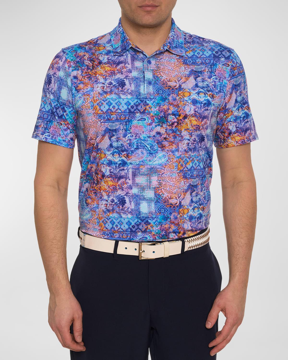 Mens Geneva Printed Short-Sleeve Polo Product Image