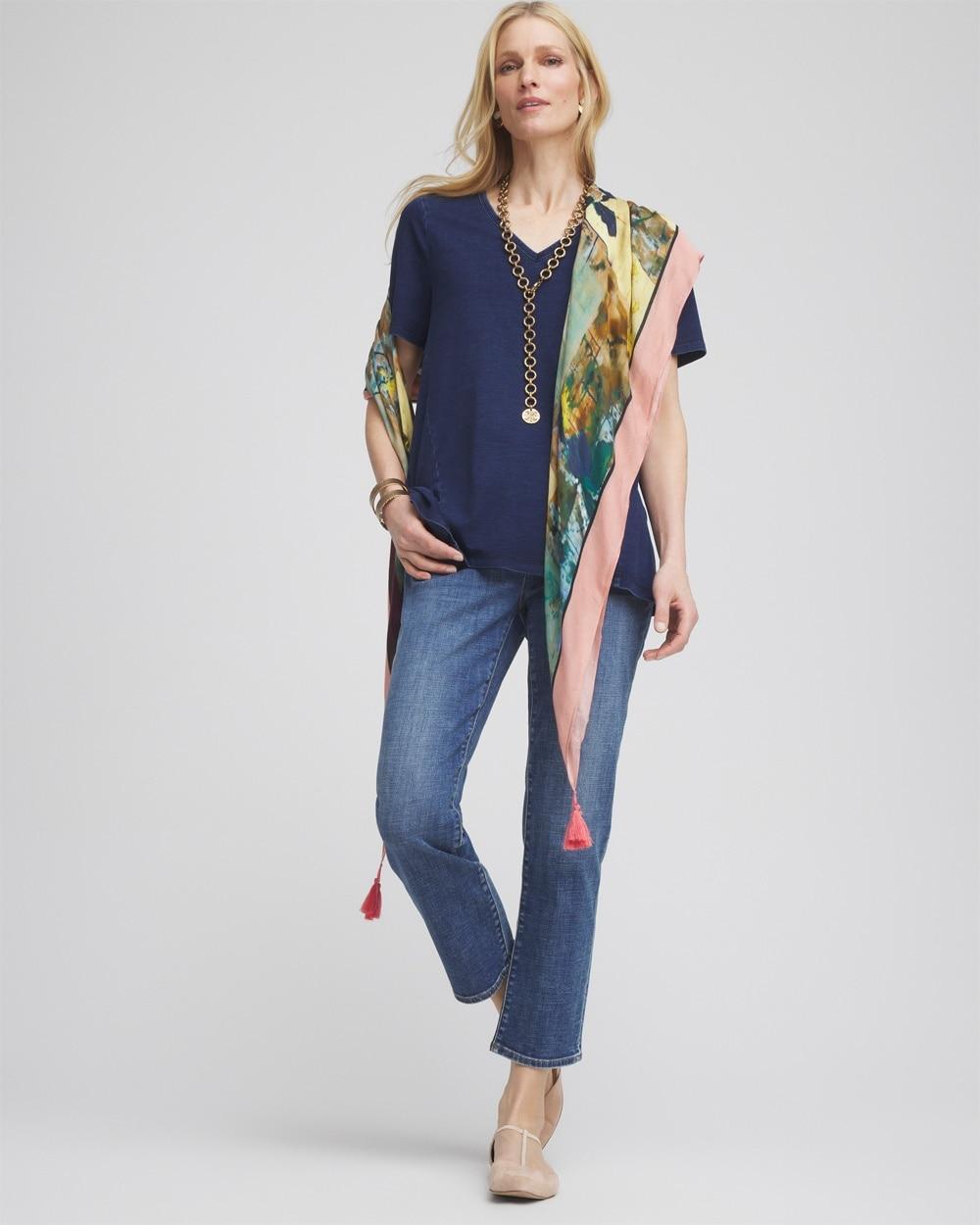 Denim V-Neck Tee Product Image