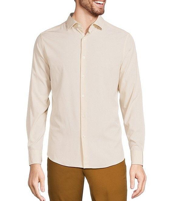 Murano Big & Tall Slim Fit Solid Performance Stretch Long Sleeve Woven Shirt Product Image