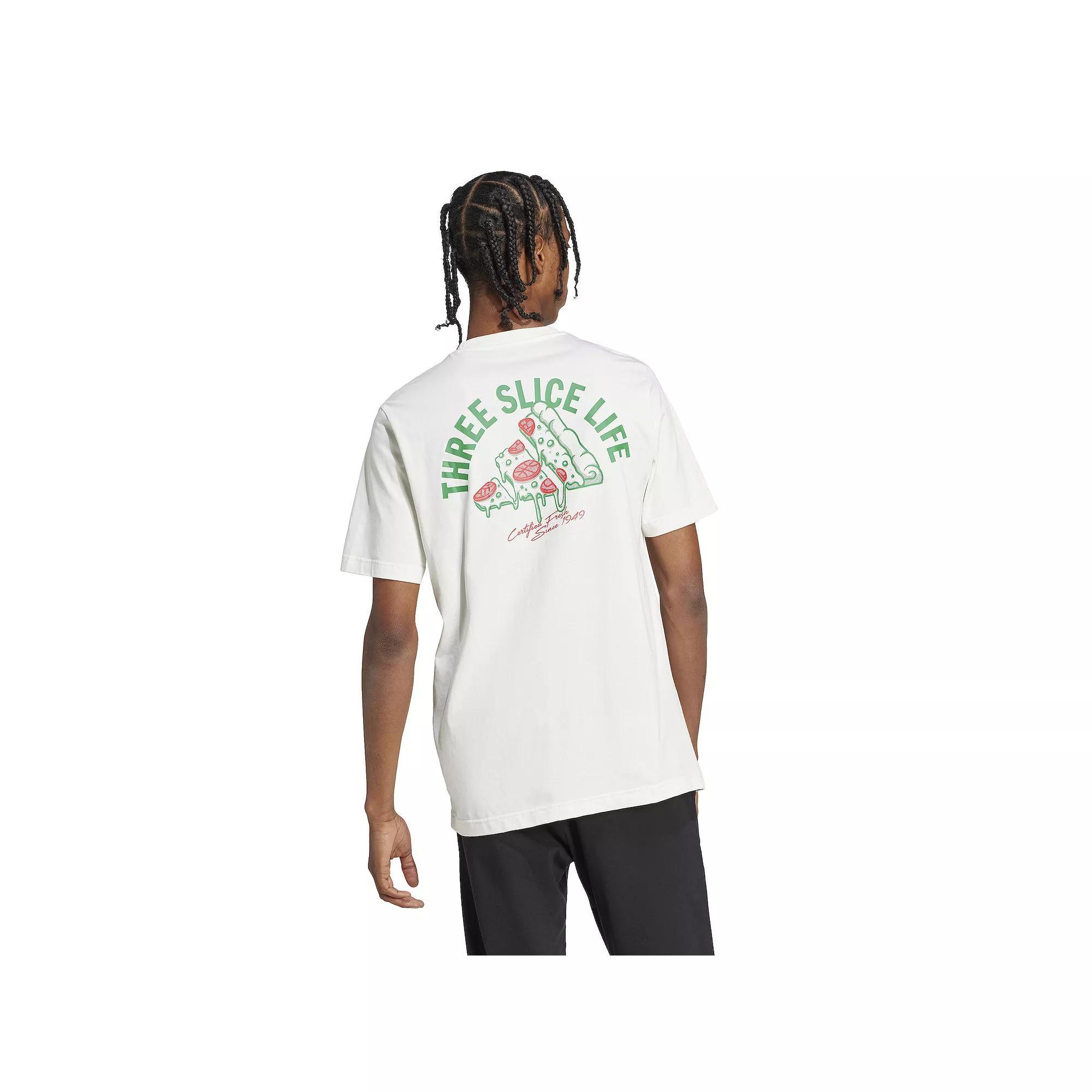 Men's adidas Lounge Pizza Graphic Sportswear Tee, Size: XL, Off White Product Image