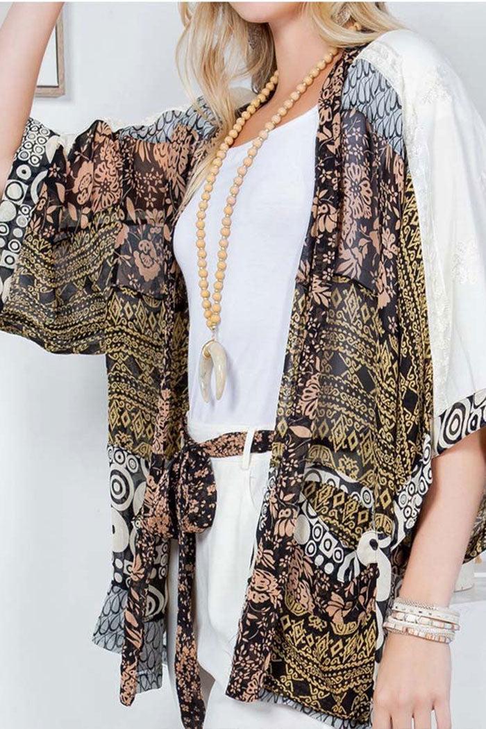 Bohemian Kimono Patchwork Shrug Product Image