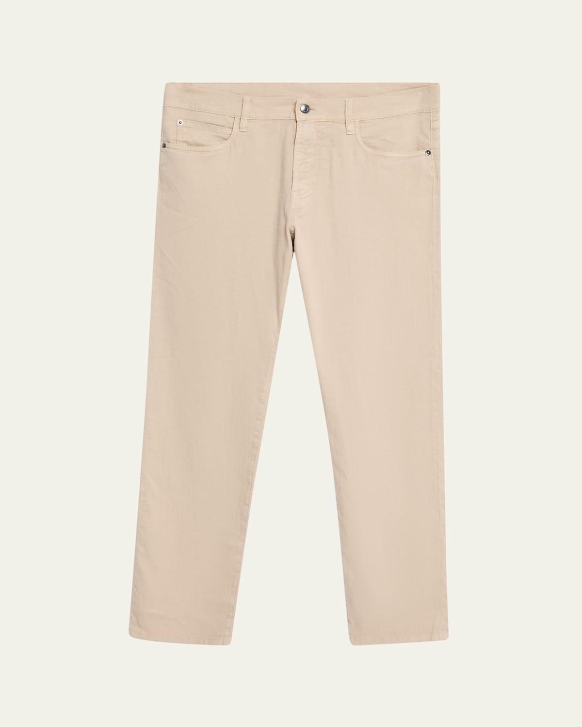 Mens Quarona Linen and Cotton Stretch Five-Pocket Pants Product Image