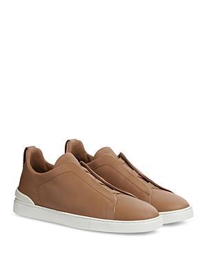 Mens Triple Stitch SECONDSKIN Leather Slip-On Sneakers Product Image