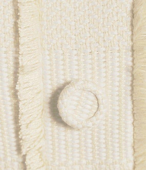 Antonio Melani Milly Tweed Frayed Edge Round Neck Coordinating Cropped Vest Product Image