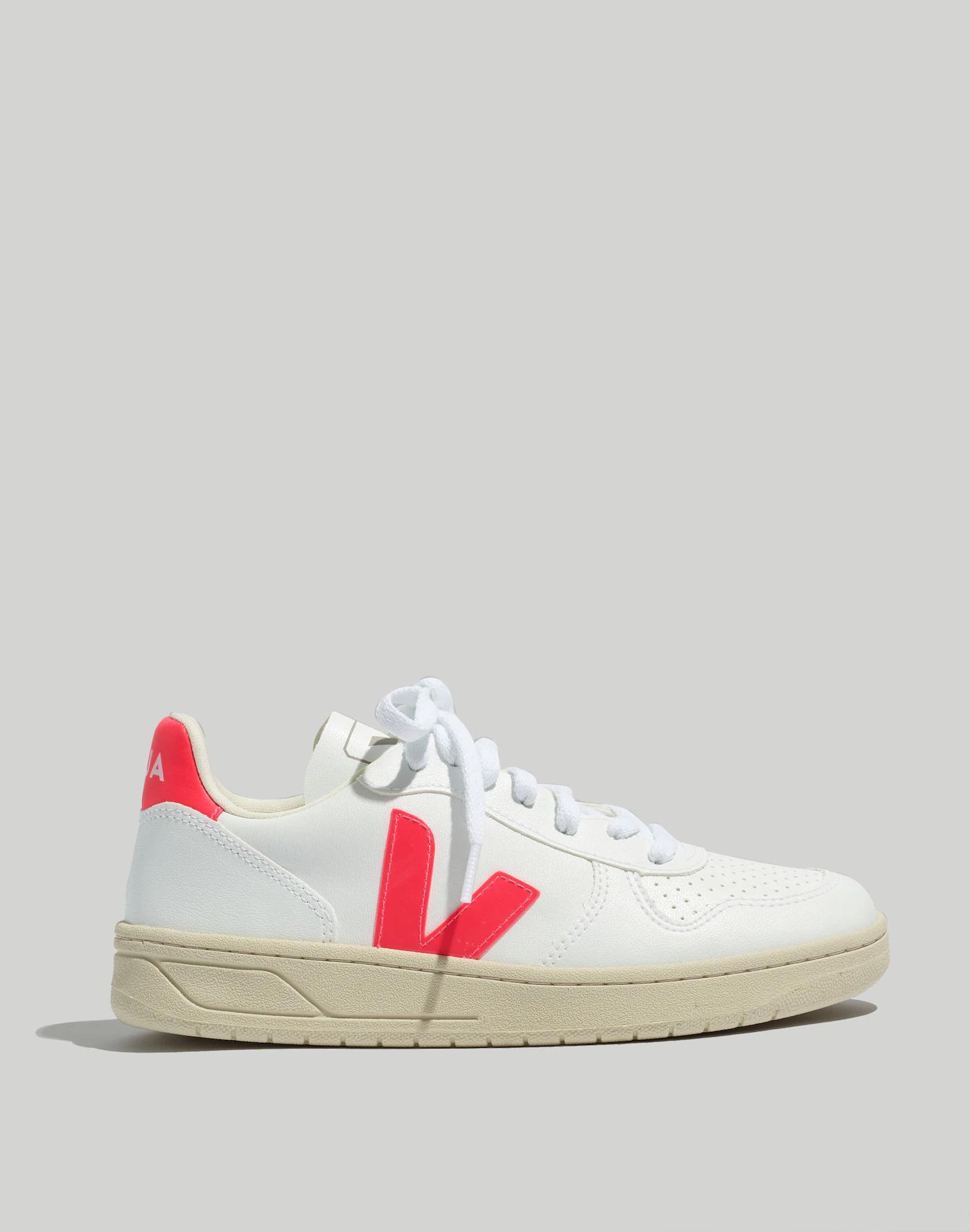 Veja™ Vegan Leather V-10 Sneakers in White Matcha Product Image
