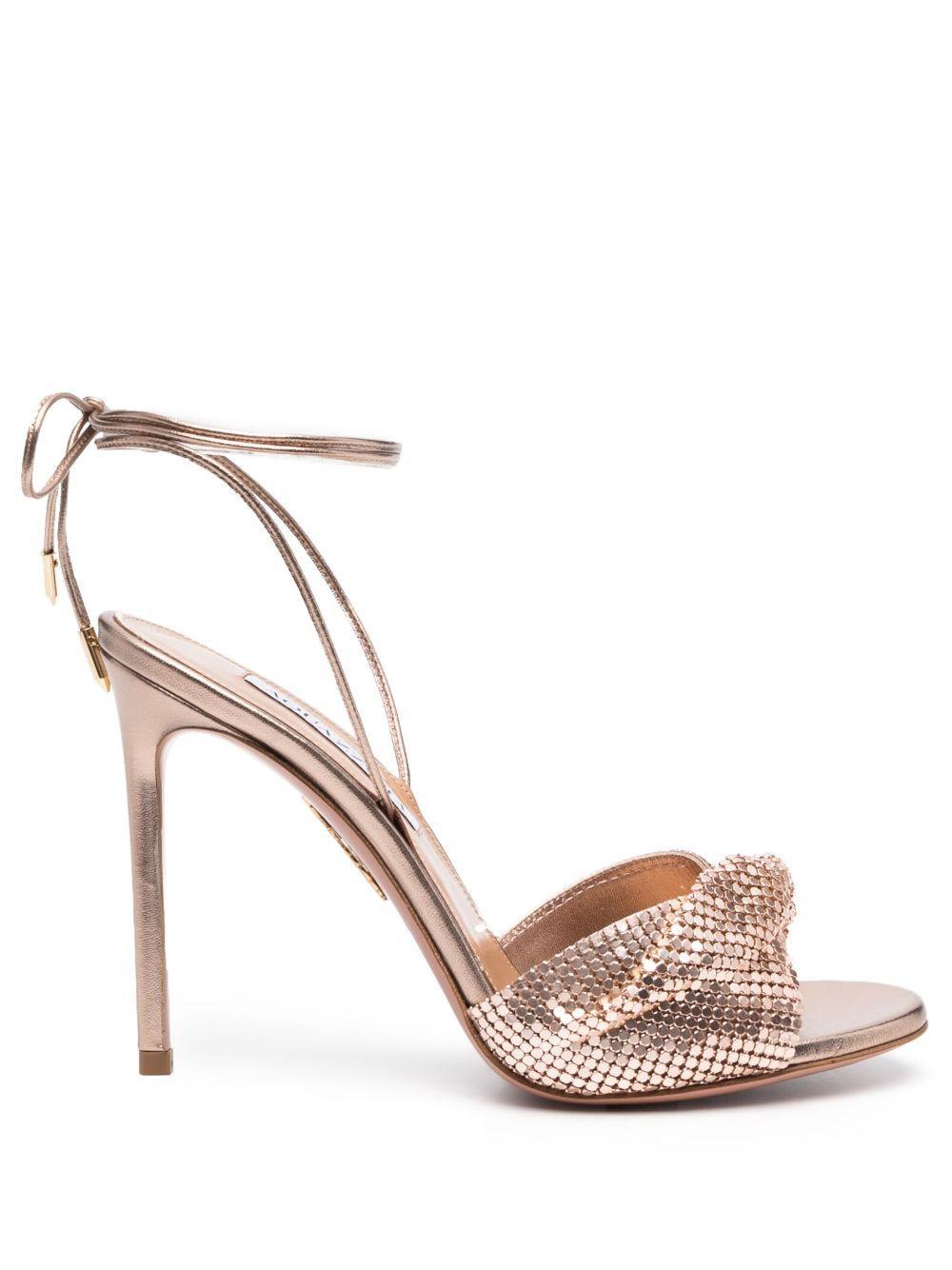 110mm embellished lace-up sandals  Product Image