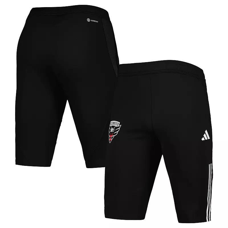 Mens adidas Black D.C. United 2023 On-Field Training AEROREADY Half Pants Product Image
